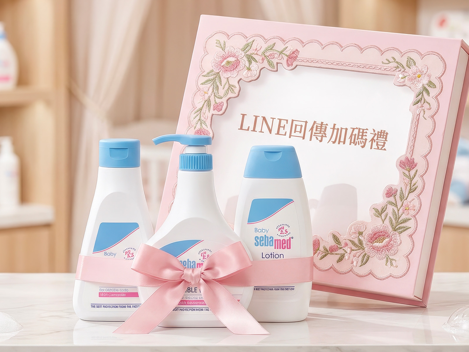 LINE回傳加碼抽施巴嬰兒洗護三件組